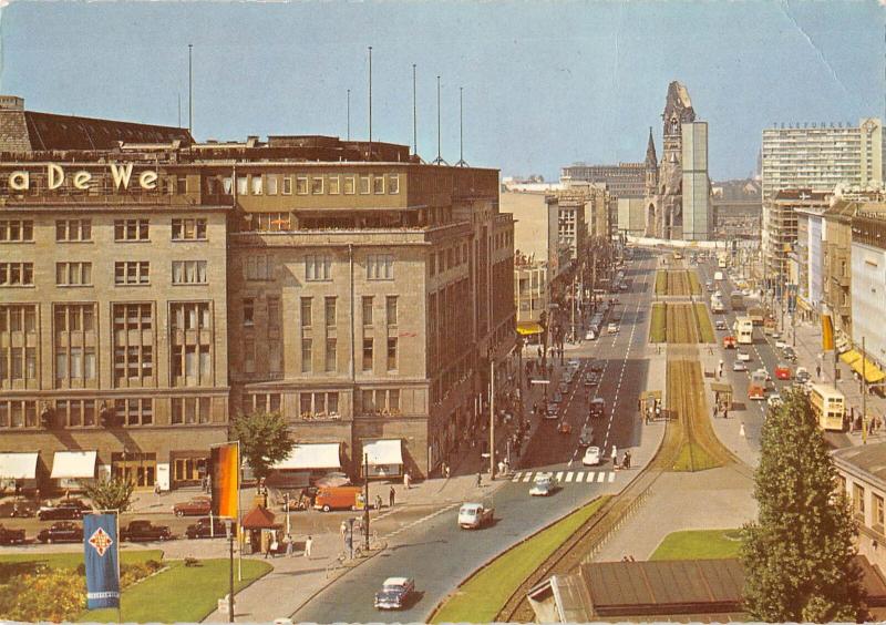 GG12265 Berlin Wittenbergsplatz Auto Vintage Cars Street Church Kirche