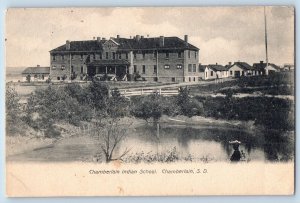 Chamberlain South Dakota SD Postcard Chamberlain Indian School c1906 Vintage