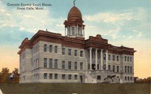 Great Falls Montana Cascade Court House Exterior Antique Postcard K13478