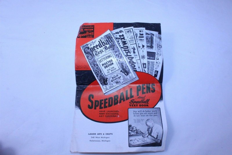 Vintage Advertising Pamphlet / Price List for Speedball Pens Form 300