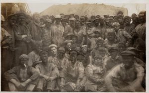 Unidentified WW1 Military Navy Ship Crew Possible Indian Old Photo