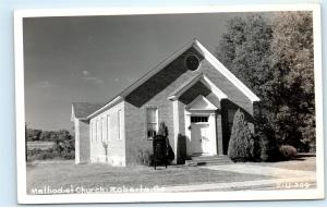 Roberta Georgia GA Methodist Church Chapel Vintage Real Photo Postcard B81