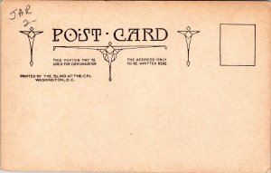 George Washington Monument Birds Eye View Washington DC Skyline UDB Postcard 