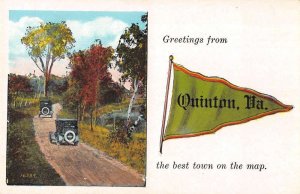 Quinton Virginia Greetings Cars on Road Postcard AA19748