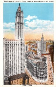 New York City Woolworth Building Post Office and Municipal Buildings