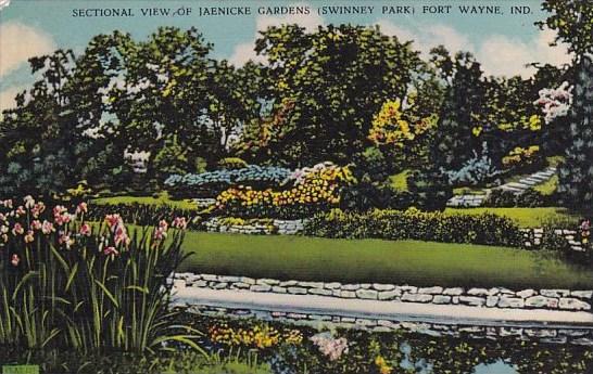 Sectional View Of Jaenicke Gardens Fort Wayne Indiana 1944