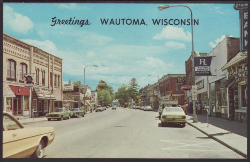 Greetings From Wautoma,WI Postcard