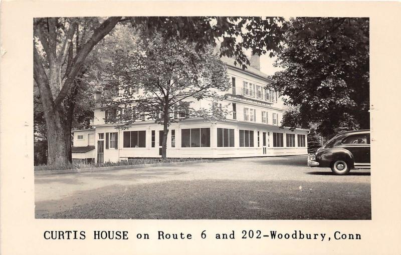 E5/ Woodbury Connecticut Real Photo RPPC Postcard c1940s Curtis House Route 6