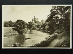 Northumberland WARKWORTH Mill Walk & Castle c1951 RP Postcard by Valentine