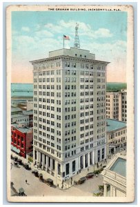 1920 Graham Building Exterior Cars Jacksonville Florida Vintage Antique Postcard