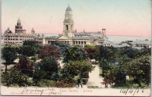 Town Gardens Durban South Africa c1906 One Penny Stamp Postcard E79