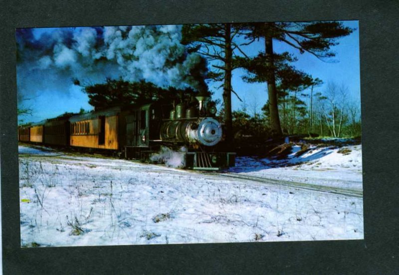 MA Edaville Railroad Train Carver Cape Eastman's Flume MASSACHUSETTS Postcard