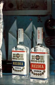 Relska Vodka Glass Bottles Ad Advertising Vintage Postcard