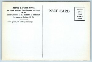 Postcard NY Irvington On The Hudson Music Room Annie Poth Convalescents Home I19