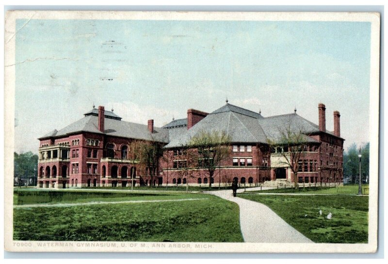 1916 Waterman Gymnasium Exterior Building Ann Arbor Michigan MI Vintage Postcard