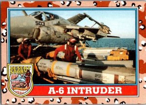 Military 1991 Topps Dessert Storm Card A-6 Intruder Attack Aircraft sk21317