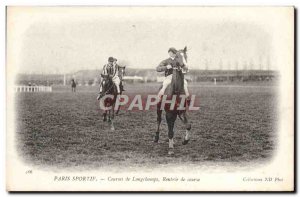 Old Postcard Horse Riding Equestrian Sports Racing of Paris & # 39Auteuil rac...