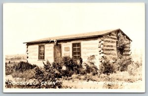 RPPC Real Photo Postcard - Roosevelt Cabin - Bismark, North Dakota