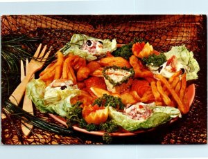 M-38416 Sea Food Platter Ideal Fish Restaurant Santa Cruz California