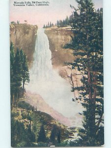 Pre-Chrome WATERFALL Yosemite Valley In Park - Near Stockton & Modesto CA AG4164