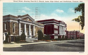 Fremont Nebraska~Broad Street~First M E Church~Junior High School~Auditorium~...