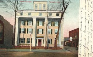 Vintage Postcard 1907 Hotel Norwalk Landmark Norwalk Connecticut S. Langsdorf