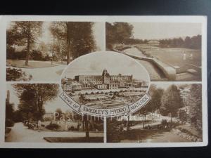 Derbyshire: Matlock, VIEWS OF SMEDLEY'S HYDRO shows Tennis Lawns, Old MULTIVIEW