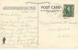 Mooning Postcard Anthropomorphic Moon Romantic Couple The Moon Must Put Up With