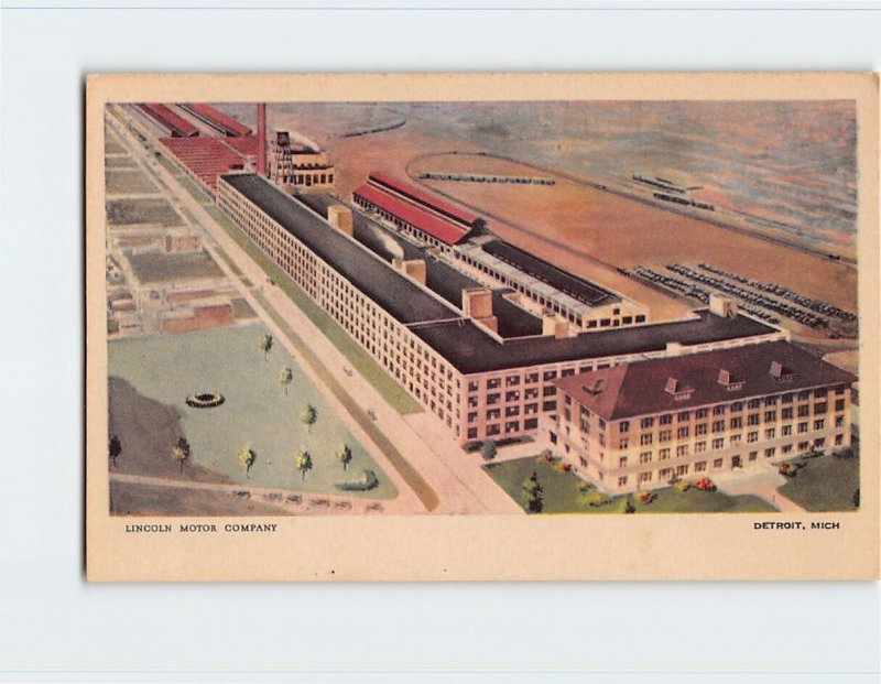 Postcard Lincoln Motor Company, Detroit, Michigan