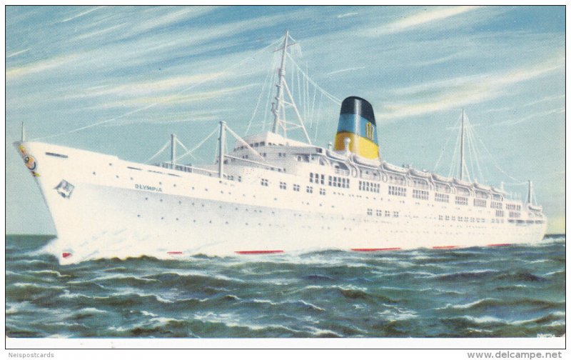 T.S.S. Olympia, Greek Line, Ship, 40-60's