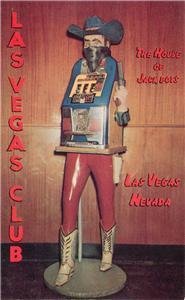 LAS VEGAS NV Las Vegas Club Outlaw Slot Machine Fremont Street Nevada Postcard