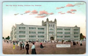 OKLAHOMA CITY, OK Oklahoma ~ New HIGH SCHOOL BUILDING 1910s  Postcard