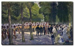 Old Postcard Army Museum of army Paris Review Guides in St Germain park under...