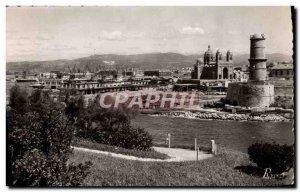 Modern Postcard Marseille Docks and the Cathedral Views from the Jardin du Pharo