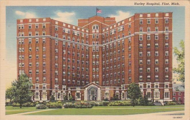 Michigan Flint Hurley Hospital 1942 Curteich