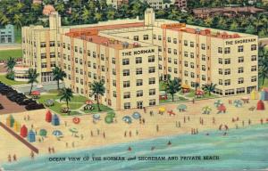 USA Florida Miami Ocean View of the Norman and Shoreham and Private Beach 01.72