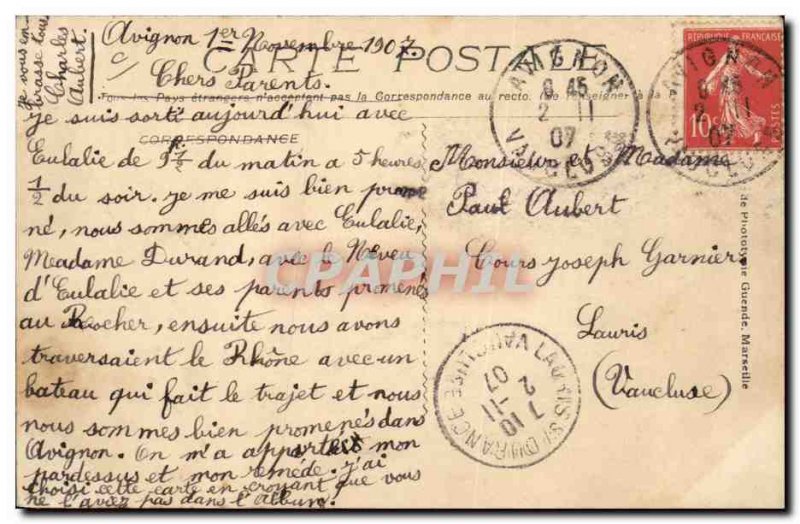 Old Postcard Avignon 7th Army engineering maneuvers performed on the Rhone Op...