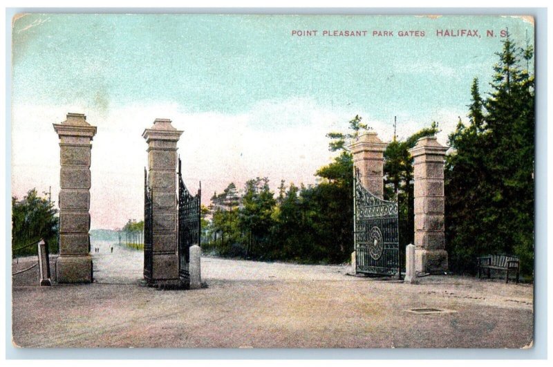 1909 Point Pleasant Park Gate Halifax Nova Scotia Canada Posted Postcard