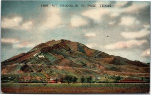 Postcard TX El Paso Mt. Franklin