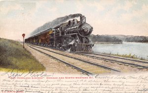 Overland Limited Railroad Train Chicago & Northwestern 1906 postcard