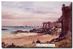 Postcard Old Saint Malo Les Remparts