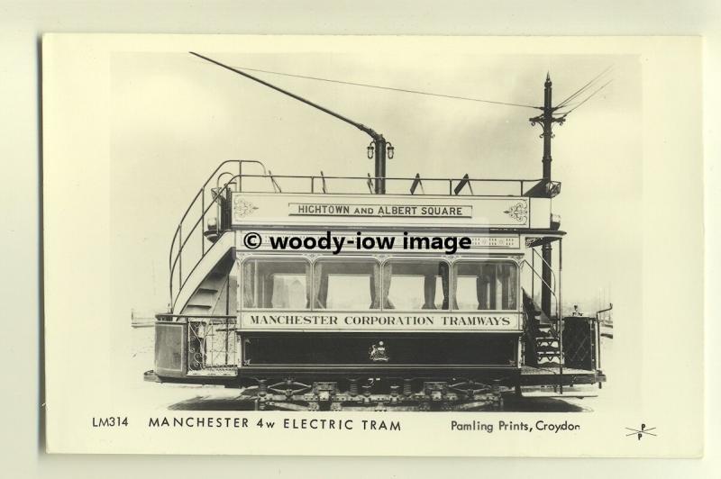 pp0244 - Manchester Tram to Hightown & Albert Square - Pamlin postcard 