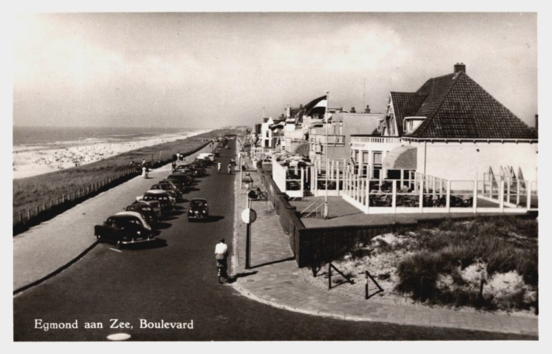 Netherlands Egmond aan Zee Boulevard Vintage RPPC C258