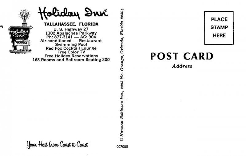 Tallahassee FL Florida  HOLIDAY INN MOTEL Pool~Bathng Beauties ROADSIDE Postcard