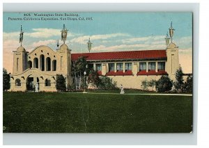 1915 Postcard Washington State Building Panama Exposition San Diego California  