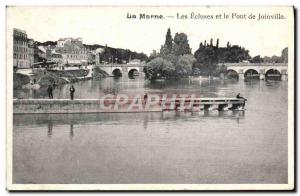 Old Postcard The Marne Locks And Le Pont De Joinville