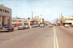 Bishop California Business Section, Bank Of America  Vintage Postcard U13823