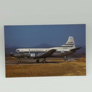 Postcard Piedmont Airline Martin 404 Roanoke Virginia 1969 Airplane Prop Job