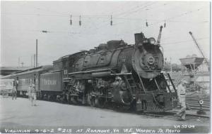 RP Virginian R.R. 4-6-2 #215 at Roanoke Virginia VA