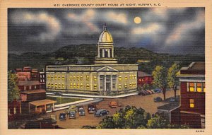 Cherokee County Court House, Night Murphy, North Carolina NC  